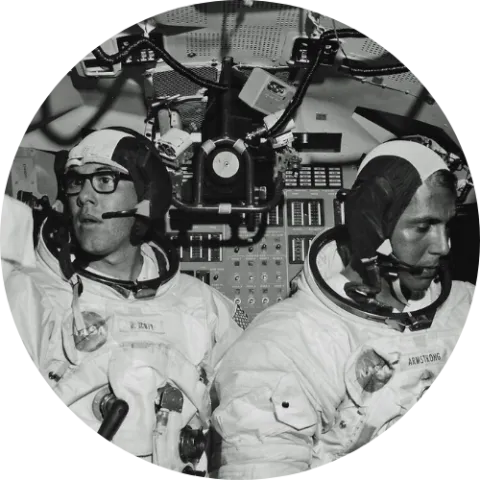 Scott Millican and Neil Armstrong